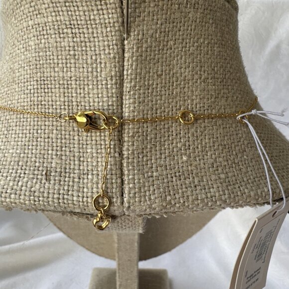 Kate Spade Gold Tone Crystal Ruby Flower Pendant Necklace Fashion Trendy NEW - Picture 11 of 14